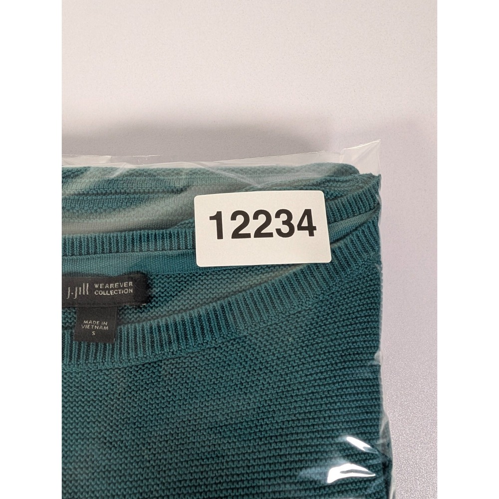J. Jill Sweater Womens Small Green Wearever Collection‎ Short Cap Sleeve Stretch - Picture 11 of 11